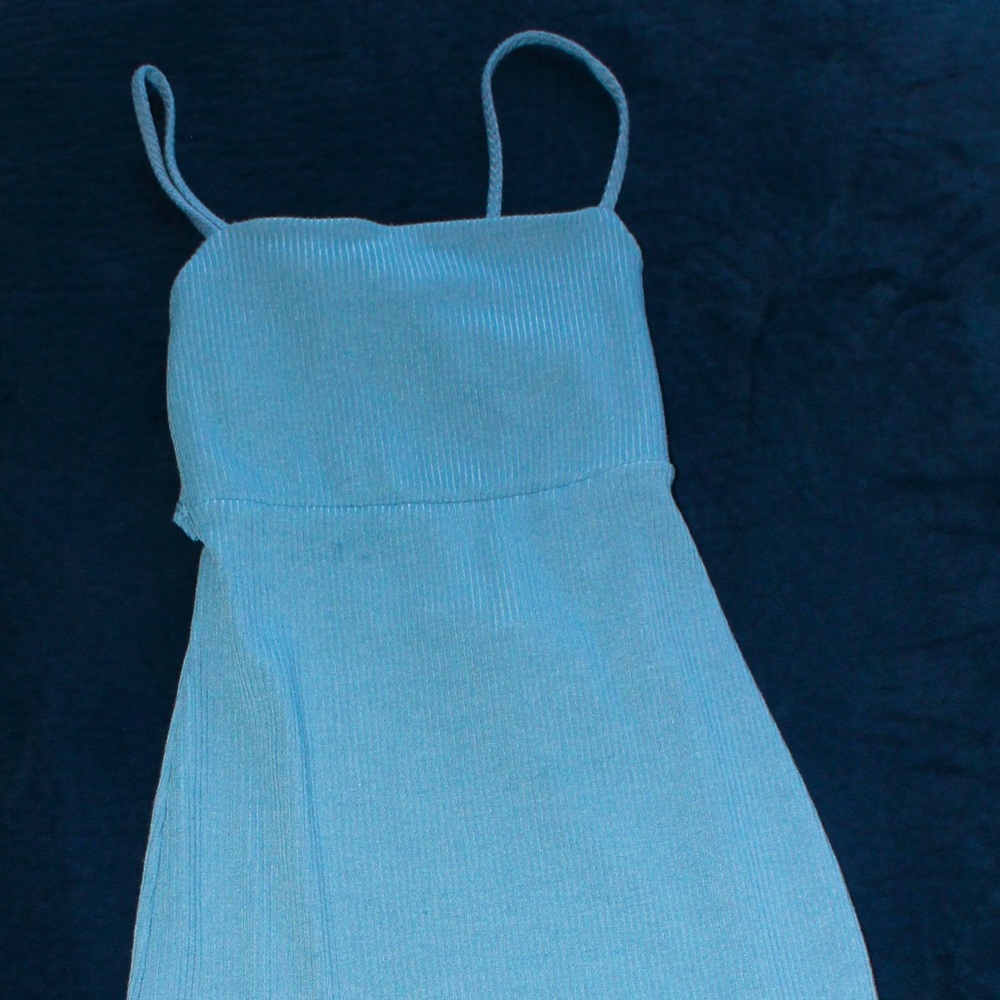 Periwinkle mini dress knot back